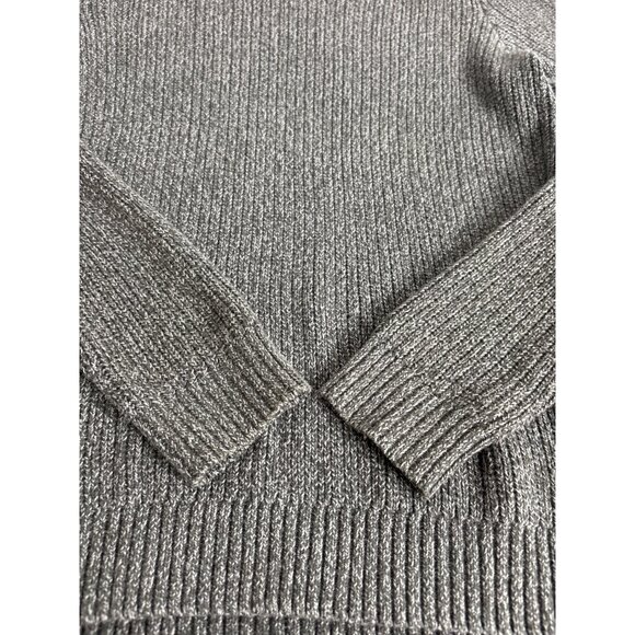 Vintage G.H. Bass & Co. Men's Gray Heather Knit Crew Neck Sweater Size S - Picture 4 of 10